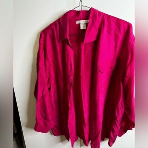 Long Sleeve Pink Blouse
